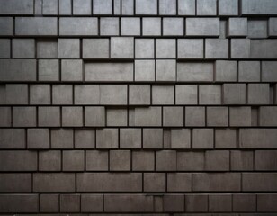 A wall of protruding concrete blocks. Background.