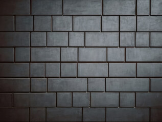 Wall of dark concrete panels. Background.