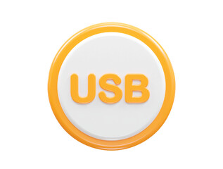 Pendrive usb icon 3d rendering illustration element