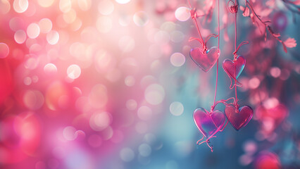 Love in the Air: A Beautiful Valentine Themed Background - obrazy, fototapety, plakaty