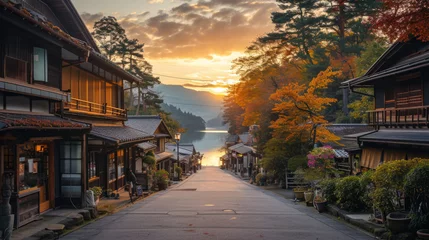 Photo sur Plexiglas Vieil immeuble traditional Japanese village at countryside Japan. 