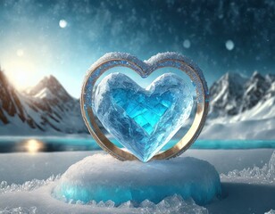 Elsa frozen heart in a ring