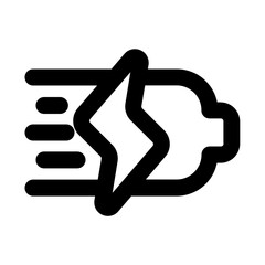 Fast Charging Line Icon