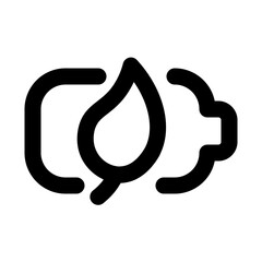 Eco Battery Line Icon