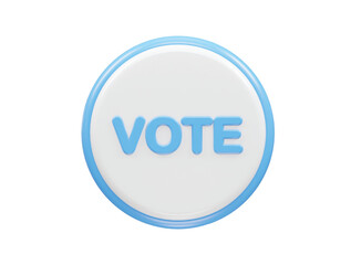Vote icon illustration 3d rendering