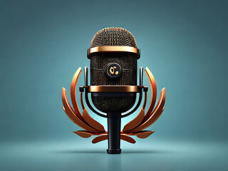 3d Microphone logo, Microphone for Singers, Podcasters, Voice Artist