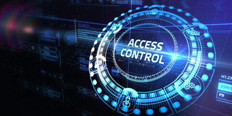 Business, Technology, Internet and network concept. Virtual display: Access control. 3d illustration