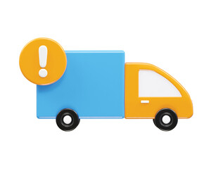 Delivery icon 3d illustration transparent element