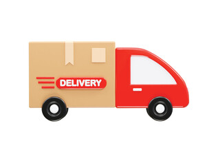 Delivery icon 3d illustration transparent element