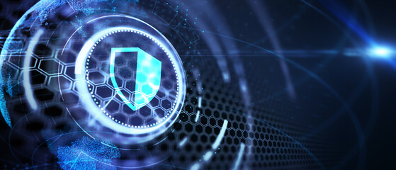 Cyber security data protection business technology privacy concept. Illustration
