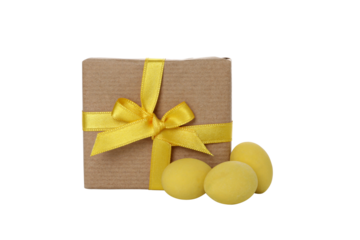 PNG, Chocolate egg with gifts, isolated on white background