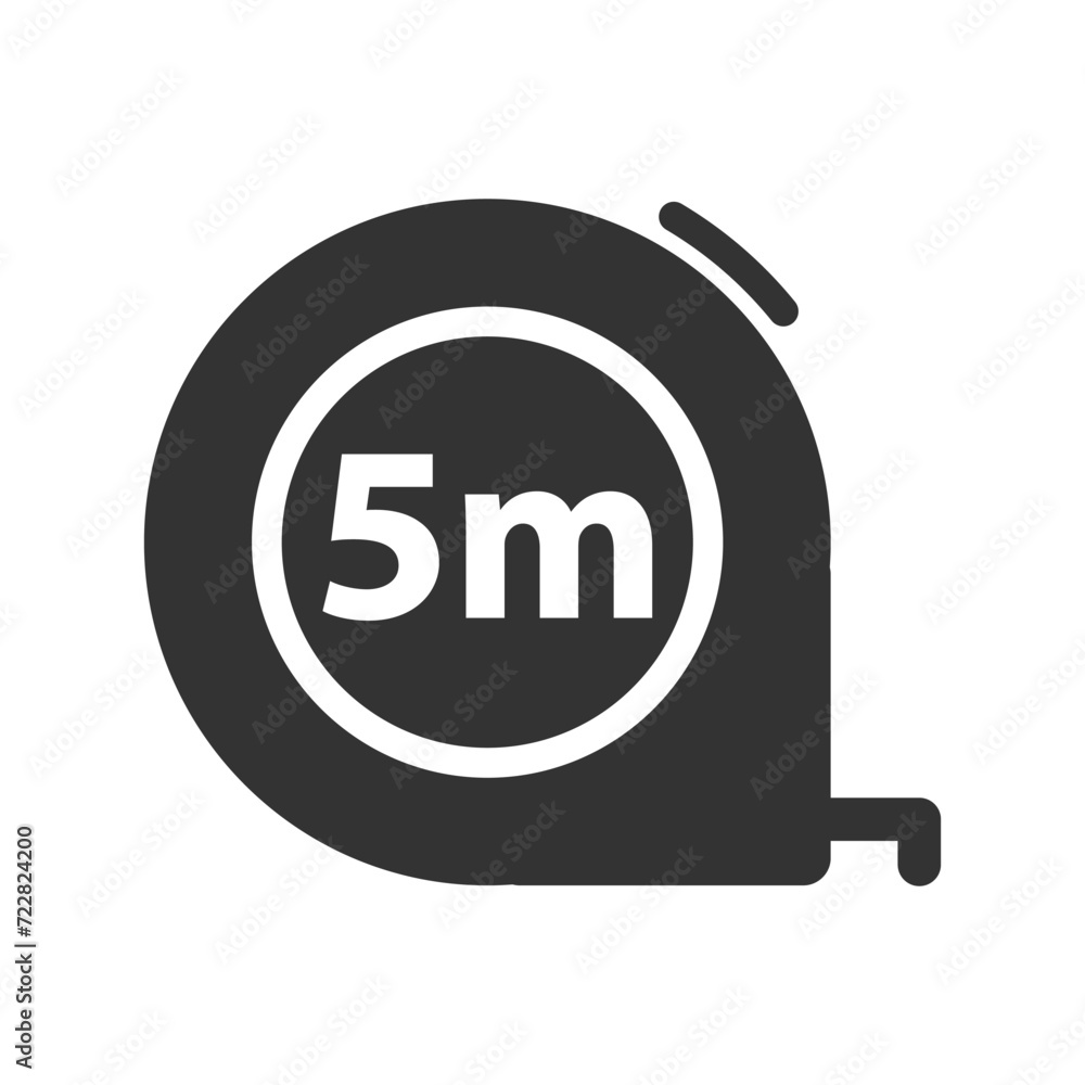 Poster tape measure glyph icon isolated on white background. tape measure vector icon for web, mobile and u