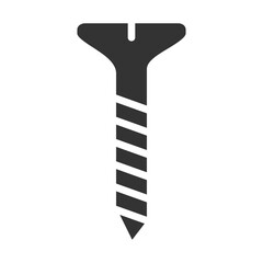 screw glyph icon isolated on white background. screw vector icon for web, mobile and ui design