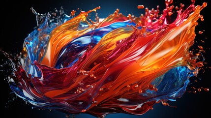 Obraz premium Splash effect with clear water high speed UHD wallpaper