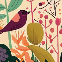 Watercolors and various flowers, roses, peonies, birds, butterflies, chrysanthemums, and marine creatures are beautiful