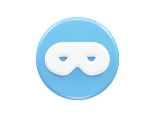 Privacy safety icon 3d rendering illustration