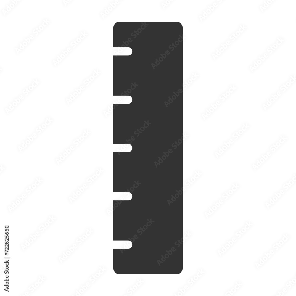 Poster ruler glyph icon isolated on white background. ruler vector icon for web, mobile and ui design