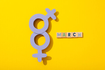 Obraz premium Number eight, made from a female sign