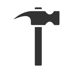 hammer glyph icon isolated on white background. hammer vector icon for web, mobile and ui design