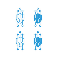 Cybersecurity illustration icons