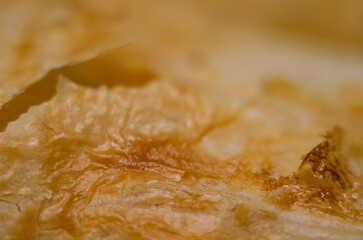 A structure of baked puff pastry