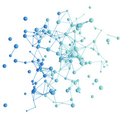 Blue connecting dots and lines.Abstract plexus background