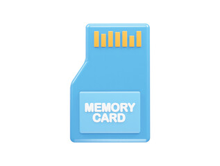 Memory card icon sd card illustration 3d render