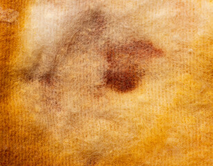 iodine blood stains on cotton wool as a background.