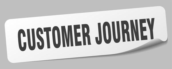 customer journey sticker. customer journey label
