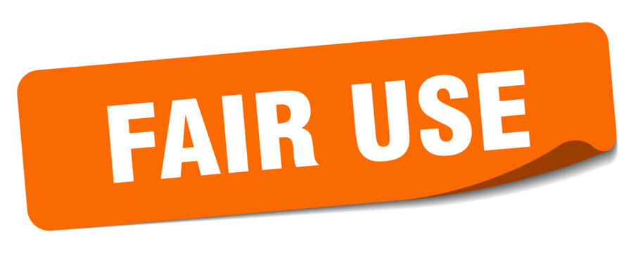 fair use sticker. fair use label