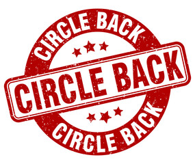 circle back stamp. circle back label. round grunge sign