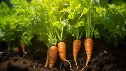 Fresh Carrot and Parsley Close-Up