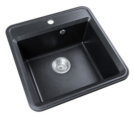 black stone kitchen sink isolated