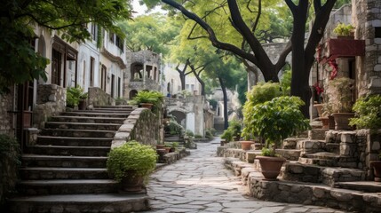 Obraz premium Stepping onto the land of gulangyu castle scenic UHD wallpaper