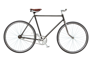Vintage custom single speed bicycle. Transparent PNG