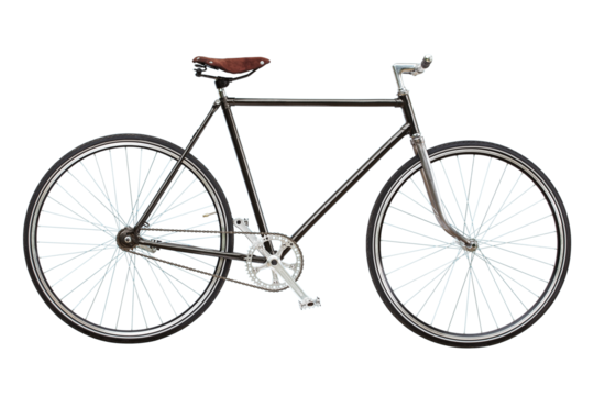 Vintage custom single speed bicycle. Transparent PNG - Powered by Adobe