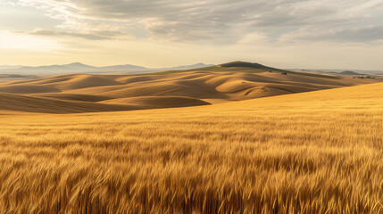 USA Washington State Palouse hills wheat field