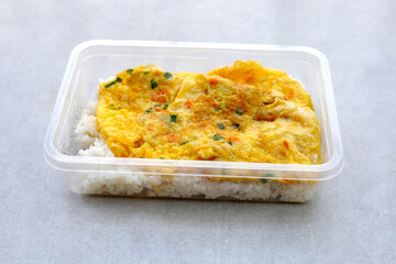 Thai style omelet with rice