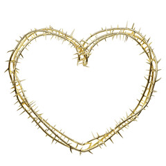 Crown of Glory: Golden thorns transform into a heart, capturing the essence of Christ's love and sacrifice. Embrace the spirit of Easter with this celestial emblem.