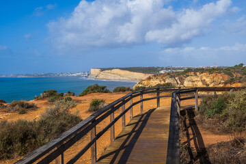 Algarve Landscape With Boardwalk In Portugal