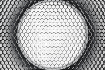 Abstract gray honeycomb background