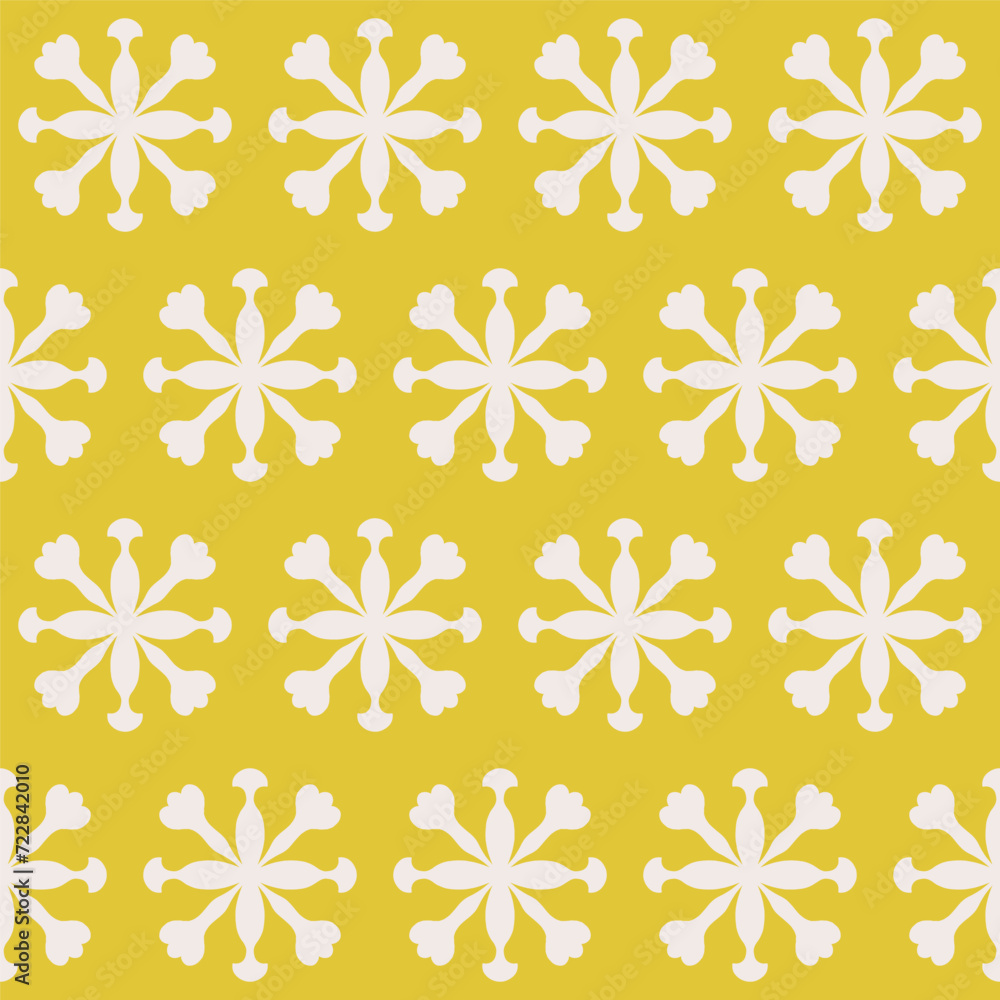 Wall mural abstract seamless pattern with repeated round shape. vector decorative texture, perfect for fabric d