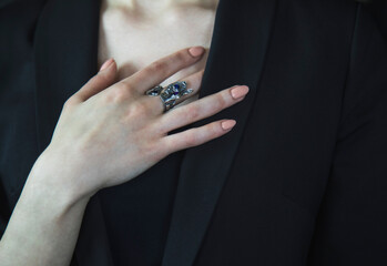 bride and groom holding hands