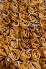 rolled pancakes for breakfast buffet