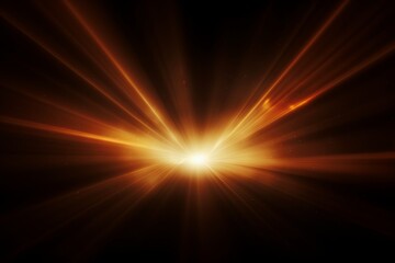 Obraz premium Sunburst with glowing rays and lens flare on a dark background