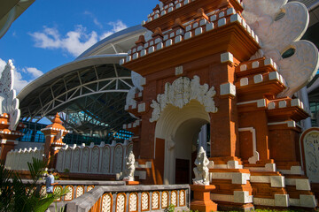 Denpasar, Bali, Indonesia - 02 Feb 2015: Denpasar Bali Airport Entrance