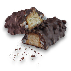 Wafer chocolate bar isolated transparent