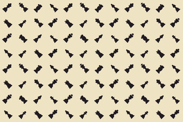 Chess Board and Chessmen Seamless Pattern. Board Game Sport Championship Background with Chess Pieces on Chessboard.