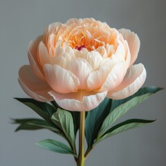 peony flower with white background