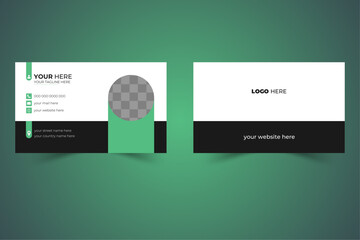 Minimalistic Creative Clean Modern Corporate  Business Card  with Simple  Design Template 